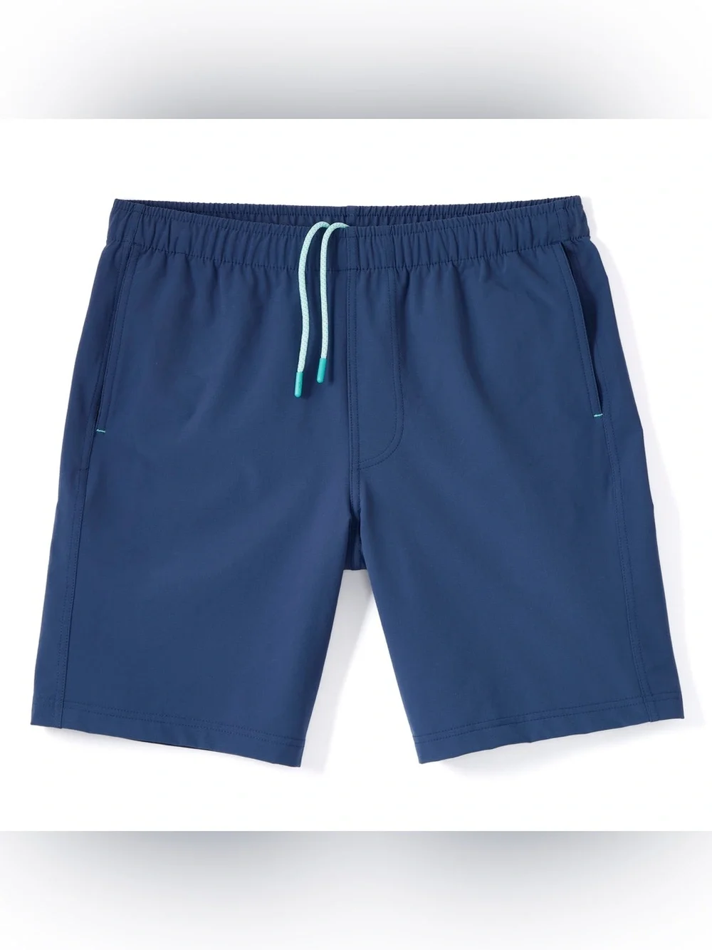 Men's Navy Swim Trunks with Contrast Drawcord